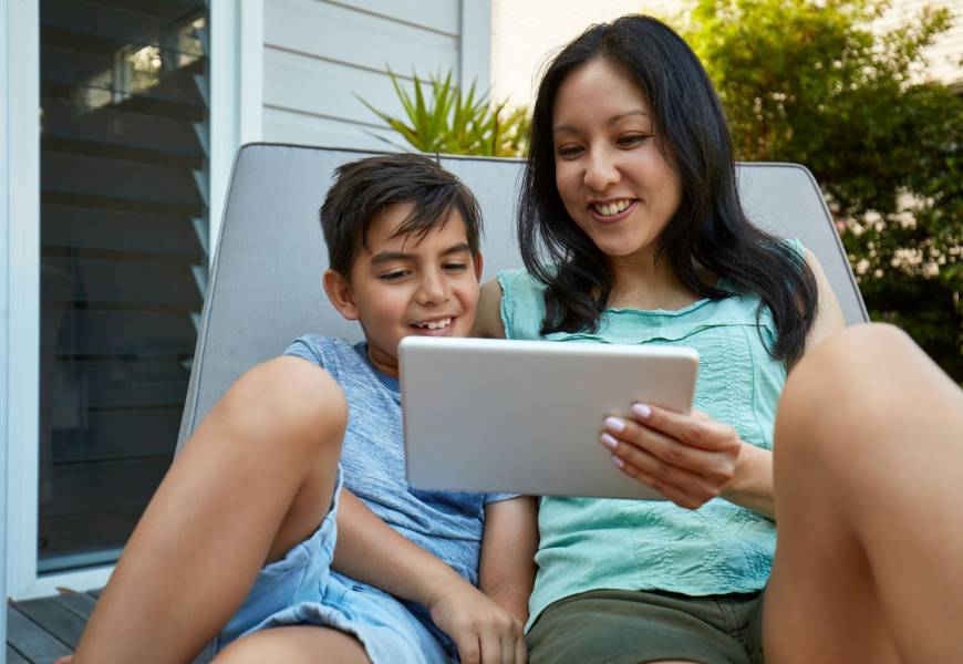 mother-son-outside-tablet